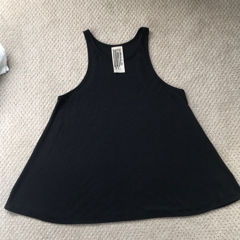M, black Free People racerback top